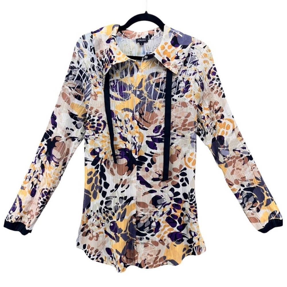 Komarov Button Up Blouse Yellow‎ XL